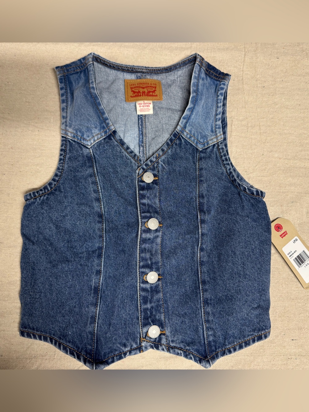Levi's Vintage Style Dark Indigo Denim Vest